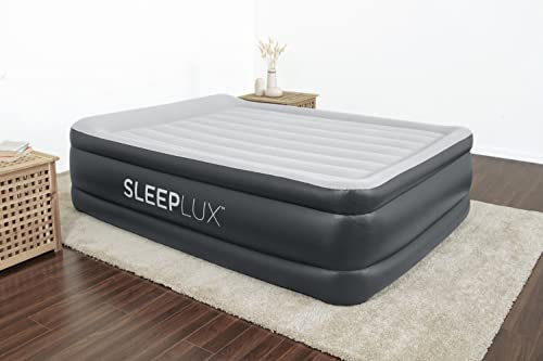 SLEEPLUX Materasso gonfiabile durevole da 55,9 cm con pompa integrata, cuscino e caricatore USB