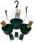 Gone Potty 25CM GREEN PLASTIC HANGING BASKET / PLANTER (x10)