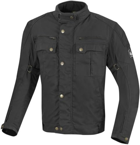 Merlin Perton Motorrad Wachsjacke, schwarz, M
