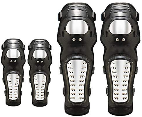 Motorrad Knieschützer, Antikollision Hohe Elastizität, Knieschoner, Ellenbogenschoner, Atmungsaktiv und Winddicht Fahrrad, Geländemotorrad (Knee Pads+Elbow supp)