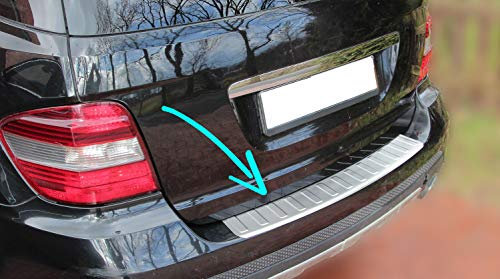 Stoßstangenschutz für Mercedes ML-Klasse W164 | 2005-2011 Edelstahl matt Schutz für Ladekantenschutz