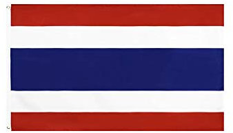 Stormflag Thailand Flagge 90x150cm Flagge Thailand 90x150cm Polyester 90g mit Ösen mit Doppelnadel genäht.