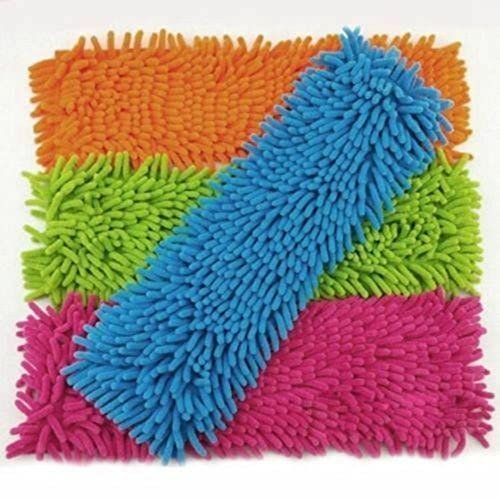 Blue Extendable Refill Cleaning Mop Cover Cleaning Sweeper Pad Microfibre Skirting Board Cleaner Floor Reveal Mop Refill Head Wet & Dry Replacement Dust Washable Noodle Mops (Pack Of 1)
