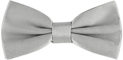 Ladeheid Fliege Kinder Jungen mit einstellbarem Band für Anzug festlich Kinderfliege Mode für Jungs MJ (10cm x 5cm) (10cm x 5cm, Silber)