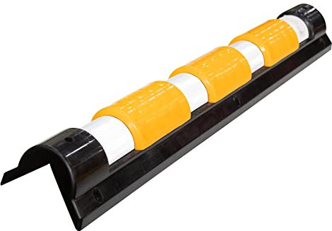 Reflective Corner Protector for Parking | Flexible PVC Rubber Wall Corner Guard | Bumper Protector and Anti-scratch Warning Wall Guard | High Visibility Corner Protector for Garage and Warehouse
