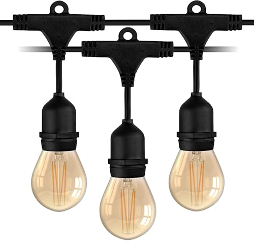 Ledvion - LED Lichterkette, 25 Meter, E27 LED Lampe, Inklusive Stecker, Gartenbeleuchtung