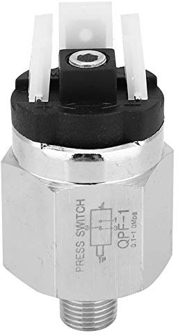 Interruptor de Presión Ajustable, Interruptor de Presión de Agua IP54 Interruptor de Presión del Compresor de Aire G1/8in NC/NO 0.1~1Mpa AC220V 48VAC/DC