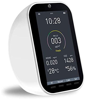 Air Quality Monitor Indoor Outdoor Which Measures CO2 Professional Household PM2.5 Air Quality TVOC Formaldehyde Detector Temperature Humidity