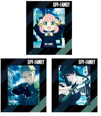 Crunchyroll - Spy x Family - 3D Karten/Lenticular Cards + Rahmen - (3 Stück), bunt