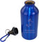 Geschenkissimo Trinkflasche Alu Blau – mit Gravur und Motiv für Jungen, Buben, Kinder – ideal für unterwegs, Kindergarten, Schule, Sport, Spielplatz, auslaufsicher, mit Schraubdeckel und Karabiner