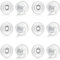 FAMIDIQGO Lot de 12 fermoirs de boucles d'oreilles, sûrs, en silicone, pour boucles d'oreilles pendantes, hypoallergéniques, or blanc