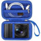 Canboc Tragetasche für Panasonic LUMIX DC-TZ99E/LX10/ZS80/ZS100/ZS70/ZS200/ZS60 4K Digitalkamera, Point and Shoot Kameratasche, Reißverschluss Mesh Tasche passt USB Kabel, Batterien, Blau