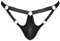 Orion Herren-String - sexy Jock-Strap-Slip für Männer, mit 5 dekorativen Ringe, hoher, Matt-Look, schwarz