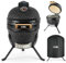 GrillX Kamado BBQ - 13 Zoll - inkl. Abdeckung - Grillei - Holzkohle Grill - Schwarz - Ø 27cm