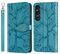 Rostsant Coque Sony Xperia 1 VI Arbre en Relief Housse en Cuir PU Pixel 8a Étui à Fermeture Magnétique Portefeuille Étui à Rabat pour Sony Xperia 1 VI 2024 Bleu