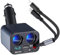 Einziehbares Zigarettenanzünder Verteiler 2 Fach Auto UAB C Ladegerät 12V 24V USB Adapter Steckdose 159W Splitter Steckdosenadapter Schnellladegerät für Handy GPS Dash Kamera Sitzheizung