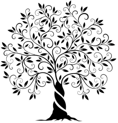 Vinyl Wall Decal Family Tree of Life Nature Home Decoration Stickers for Living Room Small - 42x43cm