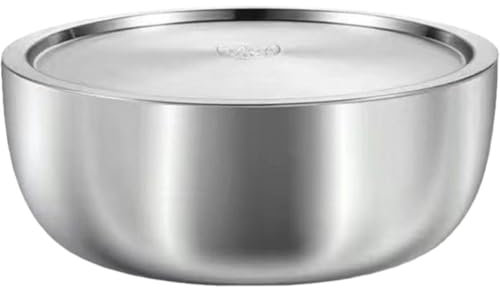 Sanfly Stainless Steel Basin Thicken Kitchen Kneading Basin Large Prep Bowl Mixing Bowl Metal Pudding Basin Big Steel Bowl for Baking