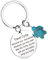 AOZUO Aufmunterung Schlüsselanhänger, Schildkröte Glücksbringer Geschenke Schlüsselanhänger, Travel Turtle Keychain Poesie Schlüsselanhänger für Handtaschen Zubehör Rucksack Geschenke