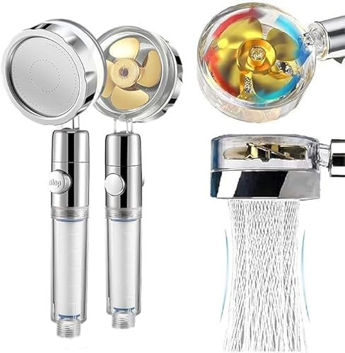 Wappiott La Douchette EcoPression Anti-calcaire Douchette à Main Haute Pression - Économie d'Eau, Filtre à Eau Intégré, Régulateur avec Interrupteur (jaune)