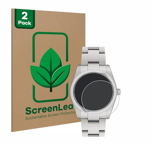 ScreenLeaf (2 Stück Schutzfolie für Rolex Oyster Perpetual 34 [nachhaltiger Displayschutz, Folie, transparent, kratzfest]
