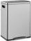 HOMCOM Mülleimer 40L Treteimer Abfalleimer mit Deckel und Fußpedal, Müllbehälter mit 2 Inneneimern, Soft-Close-Funktion für Wohnzimmer, Büro, Edelstahl, Silber, 40 x 34,8 x 59 cm
