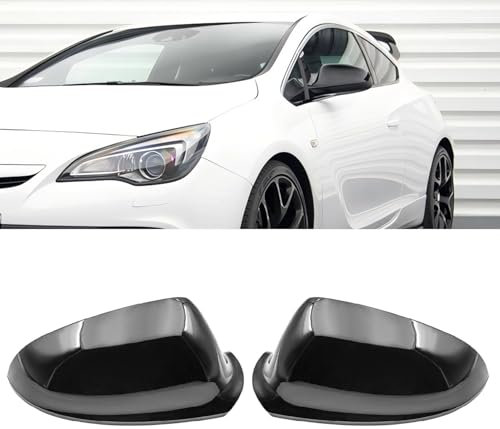 GSRECY Mirror Cover, Exterior Door Side Rear View Wing Mirror Cap Shell Case Compatible with Vauxhall Opel Astra J MK6 2010-2016, Pair