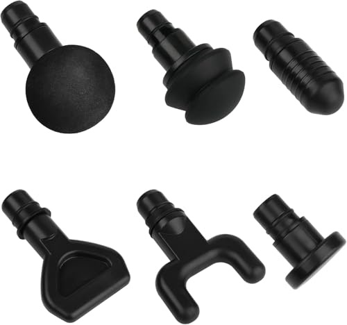 Massagepistolen-Aufsätze, Ersatzkopf-Set für Tiefengewebe-Muskeltherapie, inklusive Ball/Flach/Gabelkopf, für Sporterholung und Muskelentspannung, 6 Stück