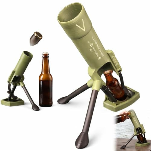 Bierflaschen-Mörser-Flaschenöffner, 51 mm automatischer Mörser-Flaschenöffner, Bier-Mörser-Öffner, freihändiger Herunterdrück-Öffner, schnelles Kronkorken-Entfernungswerkzeug für Bier und Limonade