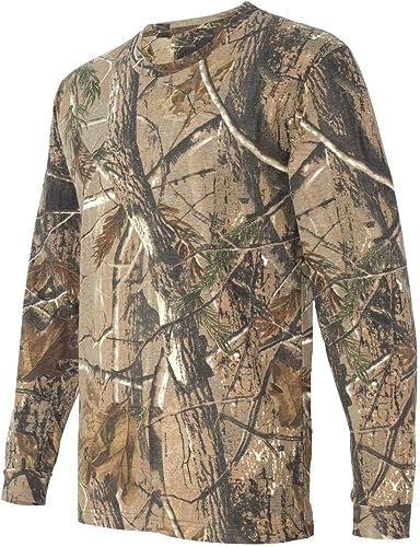 Stag Gents Long Sleeved Hunters Oak Tree camo t-Shirt Mens Cotton top Camouflage tee … (Medium)