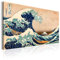 decomonkey Bilder Katsushika Hokusai 120x80 cm 1 Teilig Leinwandbilder Bild auf Leinwand Wandbild Kunstdruck Wanddeko Wand Wohnzimmer Wanddekoration Deko Die große Welle vor Kanagawa