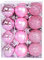 Yansanido 24 kleine Weihnachtskugeln 3 cm Ornamente bruchsichere kleine Weihnachtsdekorationen Baumkugeln mehrfarbig Pastell kleine Baumschmuck Anhänger (3 cm 24 Stück) rosa