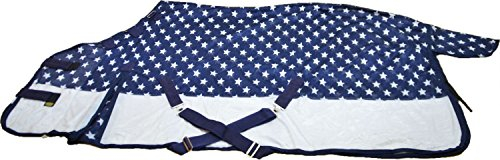 Euroriding GmbH & Co.KG Fliegendecke Blue Stars navy/weiss - 125 cm