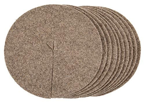 La cordeline ACJN10LE-L10 - Lote de 10 Discos de Lana (30 cm de diámetro), Color Natural