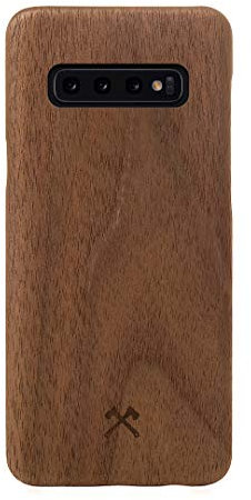 Woodcessories - Hülle kompatibel mit Samsung Galaxy S10 Plus aus Echtholz - EcoSlim Case (Walnuss)