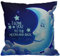 HGOD DESIGNS Kissenbezug Zitate I Love You The Moon and Back Brief Mit Lächeln Mond Kissenhülle Haus Dekorativ Für Männer/Frauen/Jungen/Mädchen Wohnzimmer Schlafzimmer Sofa Stuhl Kissenbezüge 45X45cm