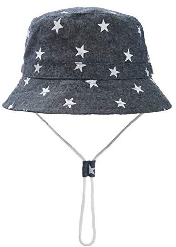 Foruhoo Baby Sonnenhut Kinder Hut, Sommerhut Mütze for Jungen Mädchen mit Verstellbar Kordelzug (50cm / 12-24 Monate,dunkelblau)
