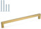 LONTAN 10 Pack Brushed Brass Kitchen Handles 320mm Square Gold Kitchen Cupboard Handles Wardobe Bathroom Stainless Steel Cabinet Door Handware