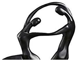 XMGoodday Kunstharz-Figuren, Skulptur, Liebe, Dekoration, Tanzendes Paar, Schwarz