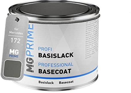 MG PRIME Pintura automotriz Bote listo para pulverizar para Mercedes 172 Anthrazitgrau Metallic/Gris Antracita Pintura base 0,5 litros 500 ml