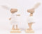 Salilio Osterhasen Figuren - Deko Ostern modern und stilvoll, Osterdeko Holz. Hasenpärchen im 2er Set. Süße Holzhasen, weiß