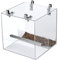 Automatic Bird Feeder No Mess Bird Cage Pet Feeder Seed Food Container for Parakeet Canary Cockatiel Parrot Finch Canary Acrylic (6.3 x 6.3 x 6.3 inch)