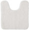 MIULEE Badematte WC Vorleger Badteppich Fußmatte Flur 1 Stück U Förmige Deko Matte Badteppiche Dekoration rutschfest Saugfähig für Wohnzimmer Badezimmer Toilett WC 50x50cm Weiß
