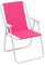 Baroni Home Chaise Pliante de Mer, Chaise Plage ou Camping en Toile, Bains de Soleil Chaise d'Extérieur Coloré avec Accoudoirs, 52x44x76 cm (Rose, 1 Pièce)