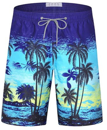 APTRO Badehose Herren Freizeit Short Urlaub Short Badeshorts Schnelltrocknend Bunte Palme 2005 3XL