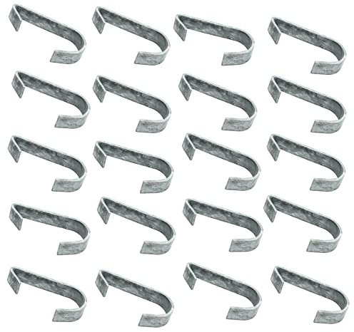 1-3/8”Chain Link Fence Gate Clips, Kennel Panel Clip Bands, Chain Link Fence Latch Hardware, Chain Link Fence DIY Gate Clips, Galvanized Steel (20 Pack)