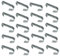 1-3/8”Chain Link Fence Gate Clips, Kennel Panel Clip Bands, Chain Link Fence Latch Hardware, Chain Link Fence DIY Gate Clips, Galvanized Steel (20 Pack)