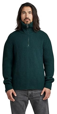 G-STAR Uomo Chunky Skipper Knitted Sweater, Verde scuro (laub D22530-D170-4287), M