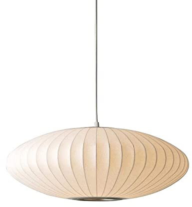 SixYi Chandeliers Single Head Flat Scoop Cocoon Round Lantern Restaurant Pendant Lamp, Bubble Saucer Lamps Japanese Style Suspension Lamp Ceiling Hanging Lamp Lighting E27
