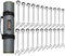 AIRAJ Lot de 22 clés à cliquet SAE 1 43 4 et 618 mm ensemble de clés à cliquet combinées standard pour réparation de voiture et de matériel domestique acier au chrome vanadium sac à main portable